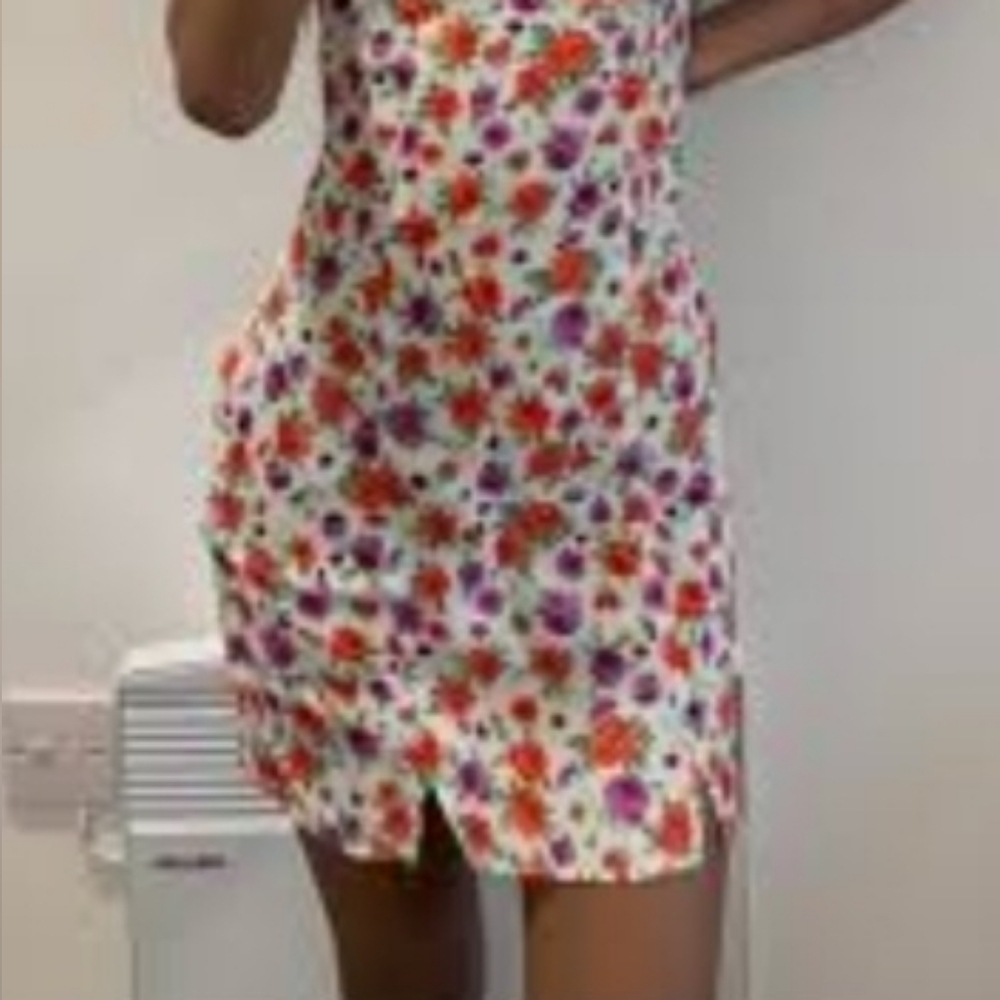 Bershka Multicolor Floral Mini Dress - Picture 11 of 11